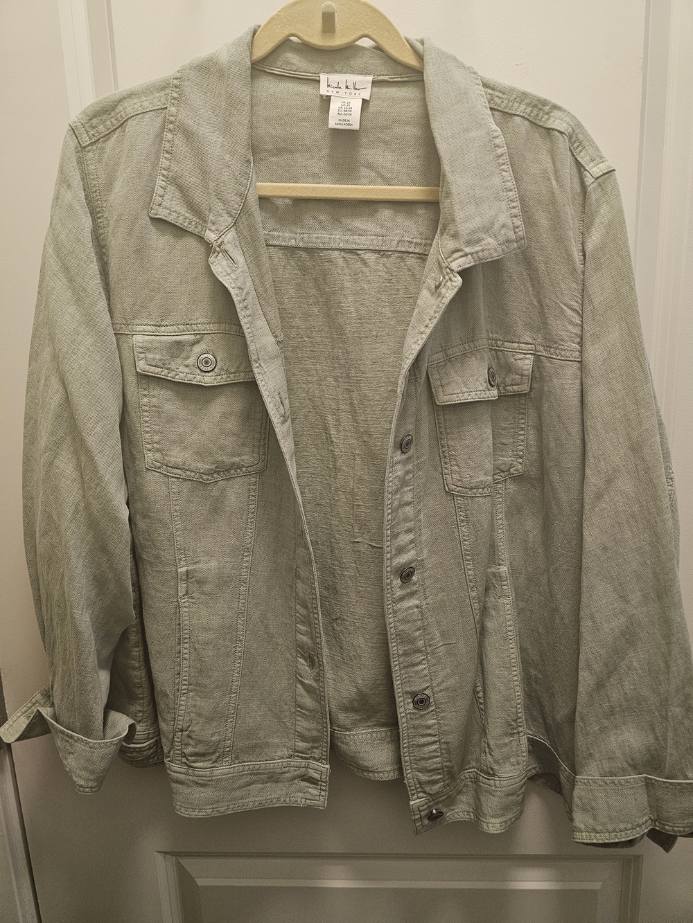 Nicole Miller Sage Lightweight Cotton Shirt Jacket